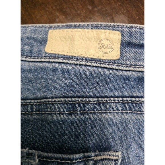 AG Adriano Goldschmied The Stilt Roll Up Jeans Sz 28 Distressed Raw Hem Mid Rise - Picture 7 of 13